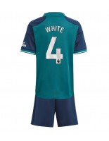 Arsenal Ben White #4 Alternativní dres pro děti 2023-24 Krátký Rukáv (+ trenýrky)